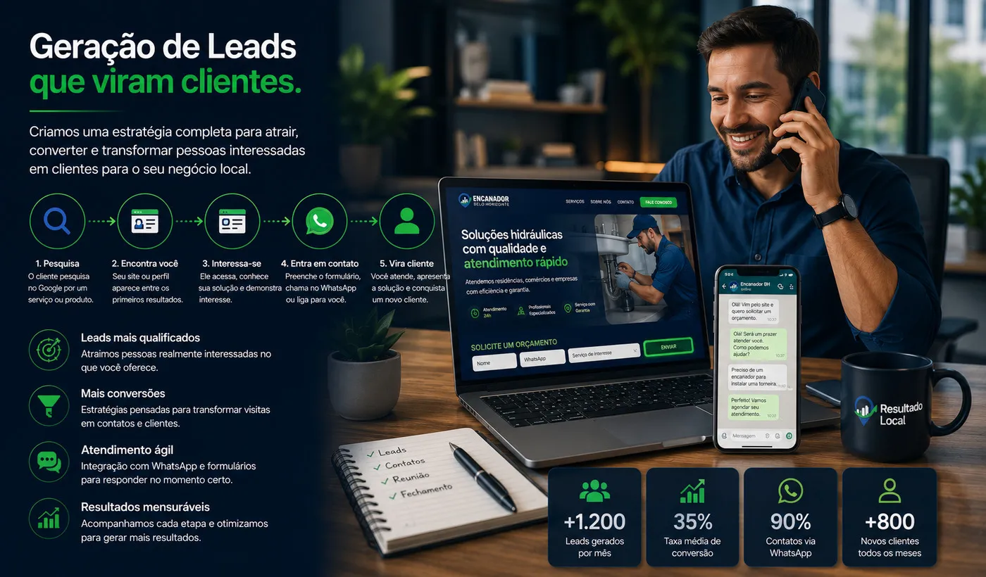 Geração de leads para empresas e prestadores de serviços